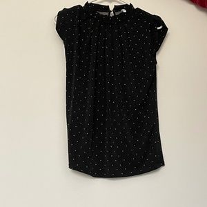Polka dot high neck top